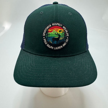 NWT Polo Ralph Lauren Sportsman Respect Wildlife Patch Trucker Hat Green