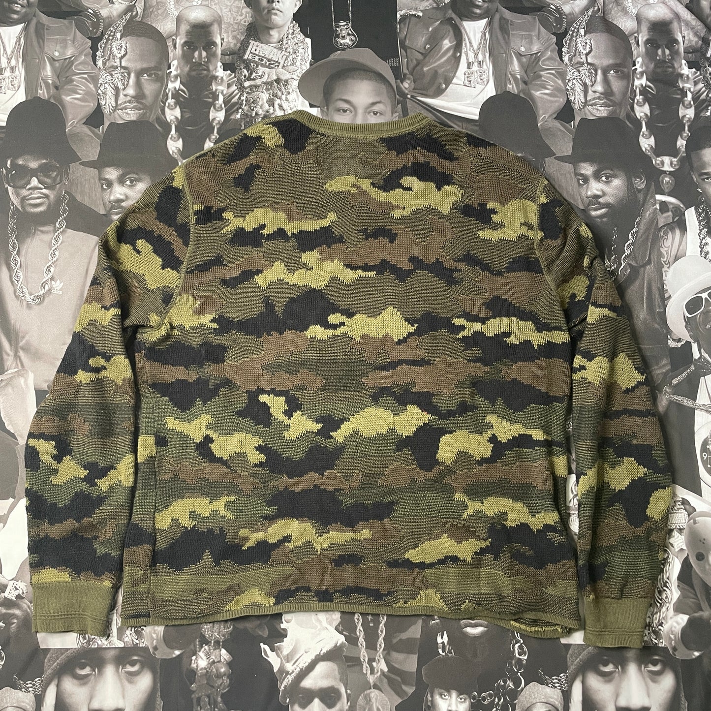 Polo Ralph Lauren Henley Sweater Military Camo RARE XL