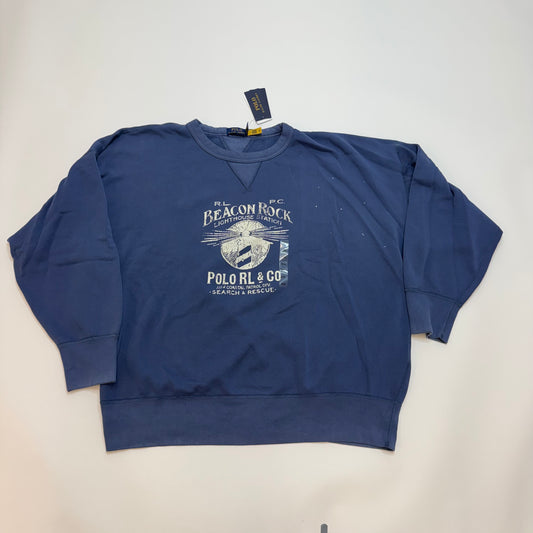 Polo Ralph Lauren Vintage Fit Fleece Graphic Sweatshirt XXL 197748523455 Blue