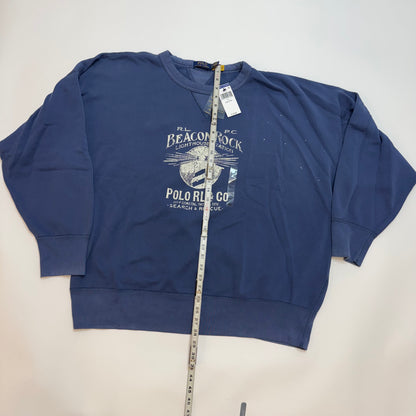 Polo Ralph Lauren Vintage Fit Fleece Graphic Sweatshirt XXL 197748523455 Blue