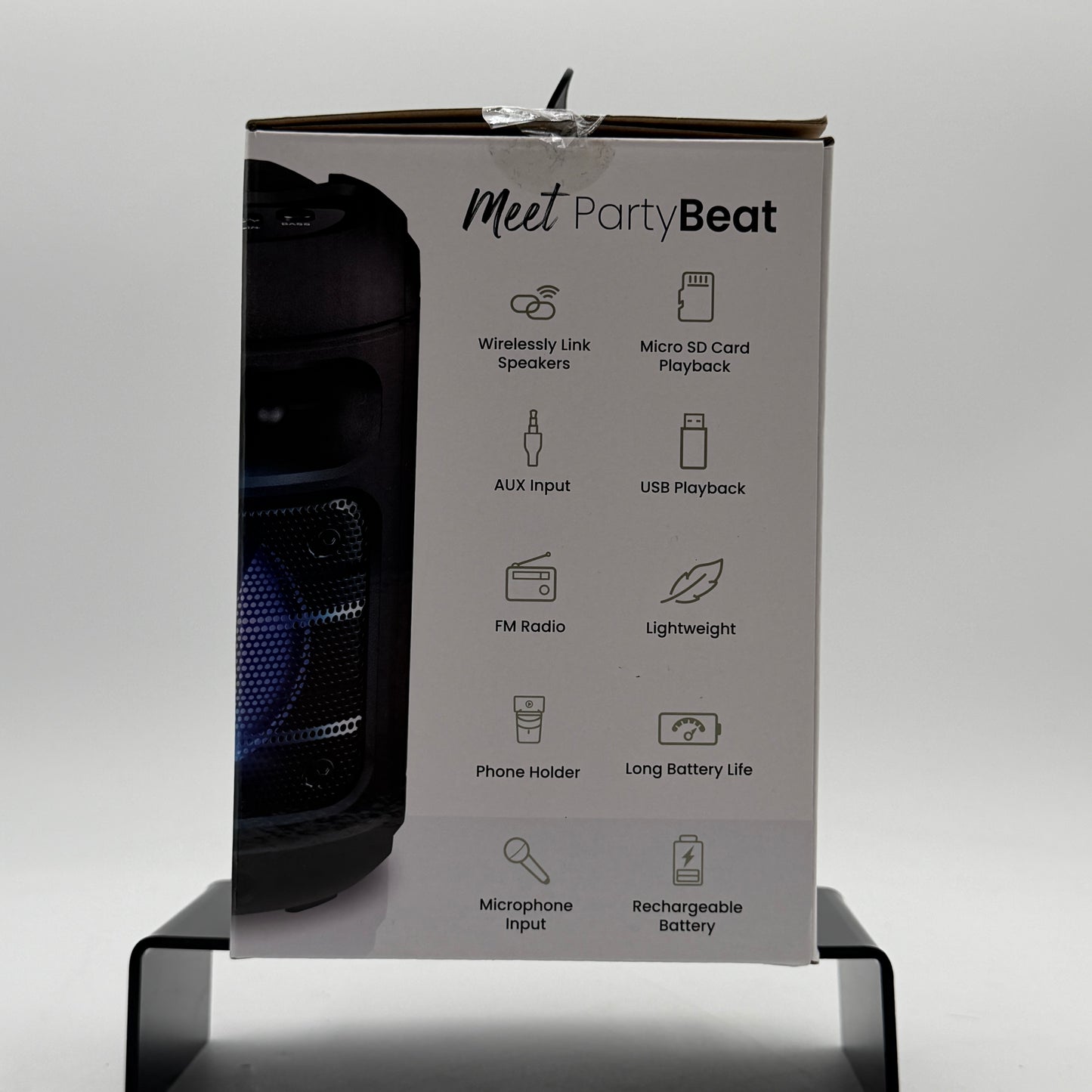 Quikcell Party Beat Pulse Speaker Black Used with Box