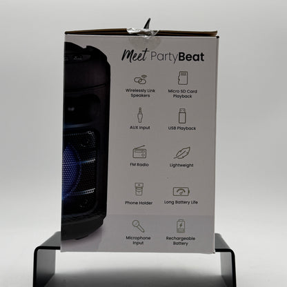 Quikcell Party Beat Pulse Speaker Black Used with Box