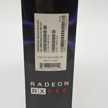 Radeon RX 580 Graphics Card -8GB- Used, Black - Free Shipping!