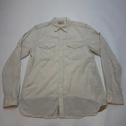 Polo Ralph Lauren Denim & Supply Long Sleeve Shirt White Size Large Used