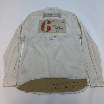 Polo Ralph Lauren Denim & Supply Long Sleeve Shirt White Size Large Used