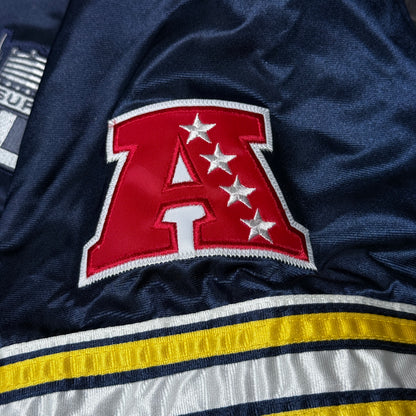 Rare 2013 Super Bowl XLVIII Bomber Jacket Broncos Seahawks Starter Manning sz XL