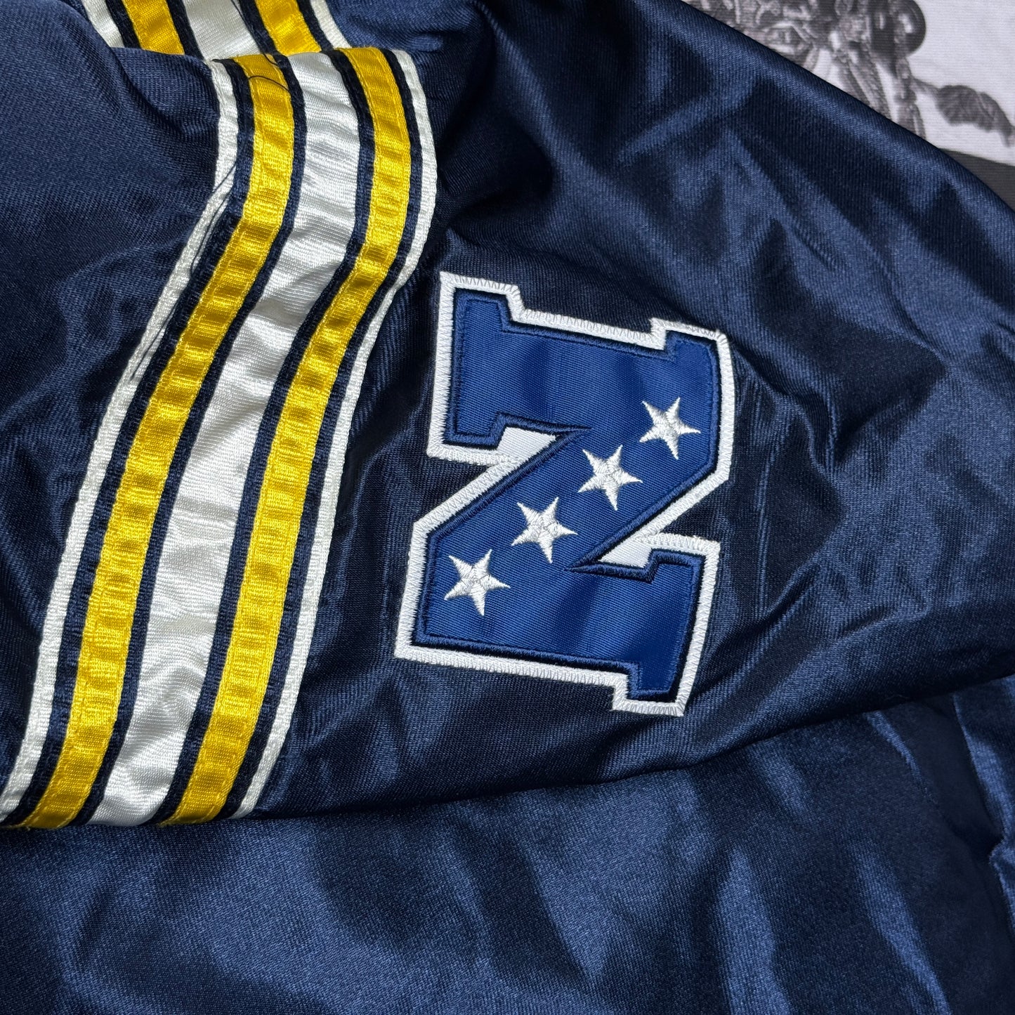 Rare 2013 Super Bowl XLVIII Bomber Jacket Broncos Seahawks Starter Manning sz XL