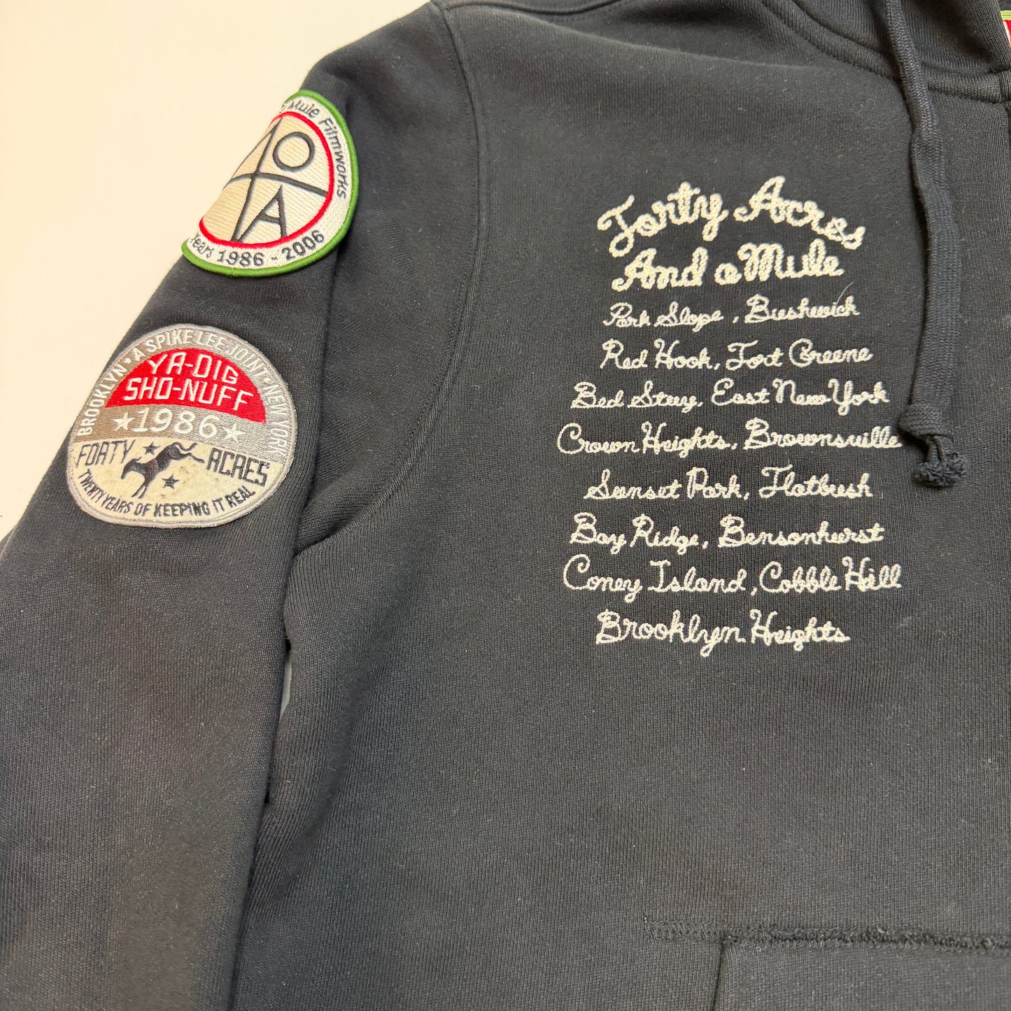 Rare Ecko Spike Lee 40 Acres & A Mule Zip Up Hoodie Large Black