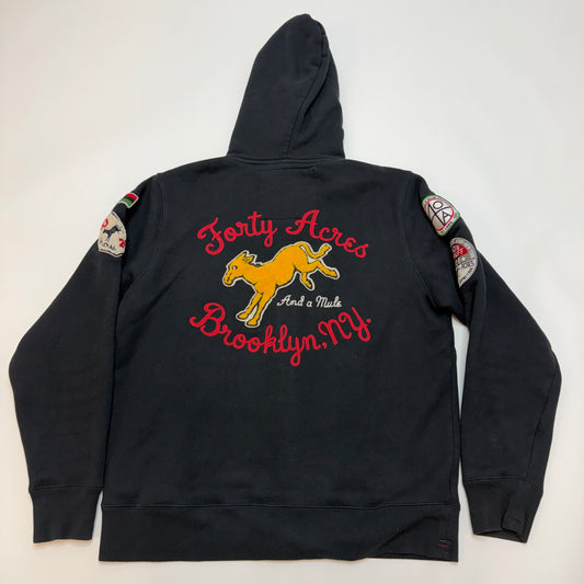 Rare Ecko Spike Lee 40 Acres & A Mule Zip Up Hoodie Large Black