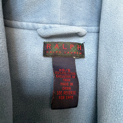 Polo Ralph Lauren Vintage Polo Bear Velour Robe Women's Size S Blue Bathrobe