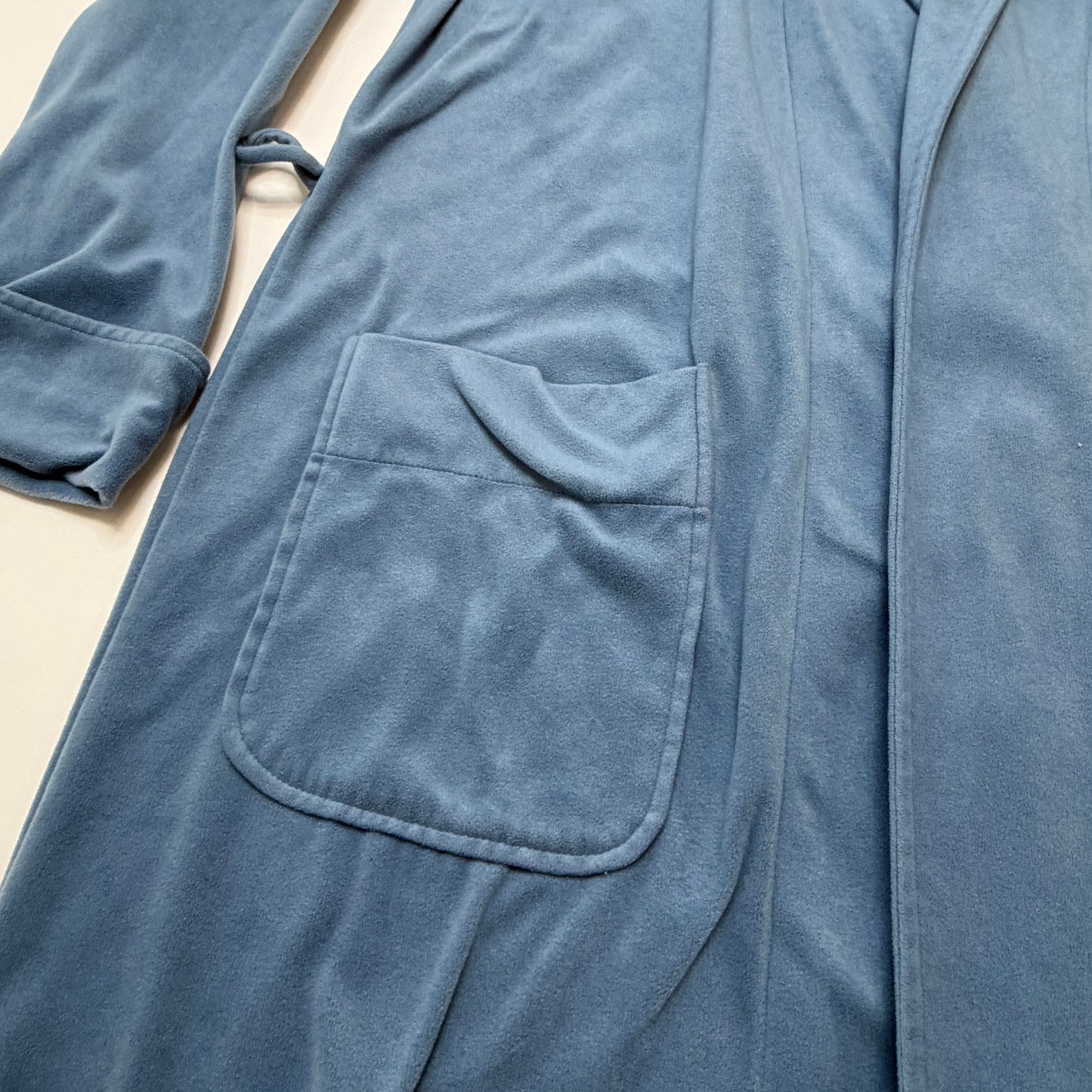 Polo Ralph Lauren Vintage Polo Bear Velour Robe Women's Size S Blue Bathrobe