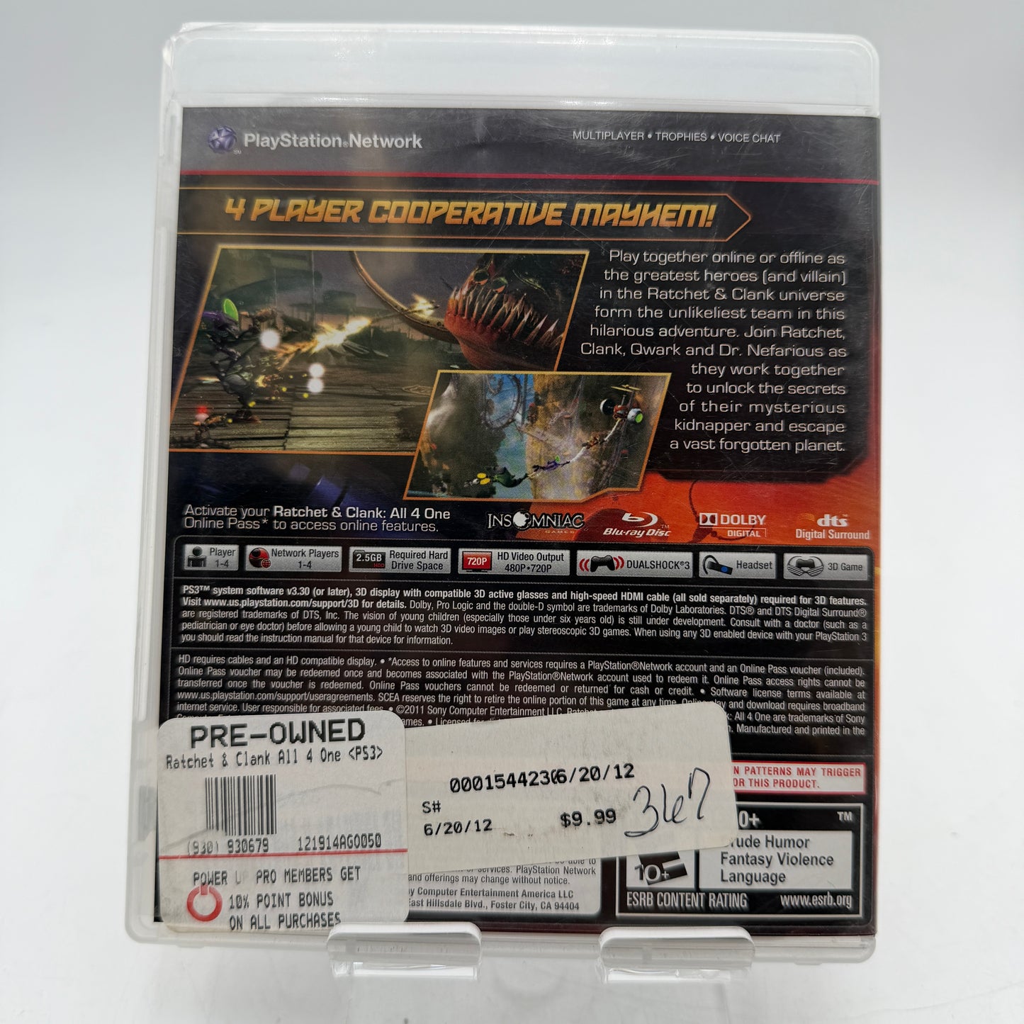 Ratchet & Clank: All 4 One PS3 PlayStation 3 Video Game CIB