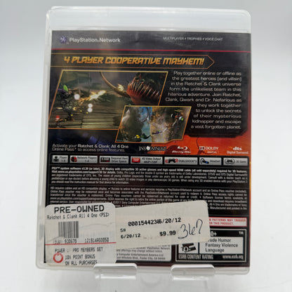 Ratchet & Clank: All 4 One PS3 PlayStation 3 Video Game CIB