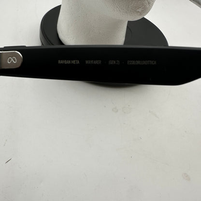 Ray-Ban Meta Wayfarer RW4008 Large Smart Glasses, Matte Black Polarized