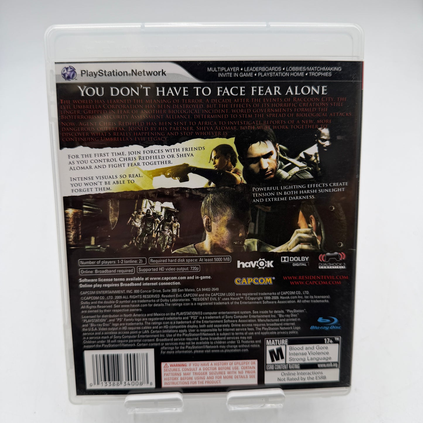 Resident Evil 5 PlayStation 3 PS3 CIB Video Game