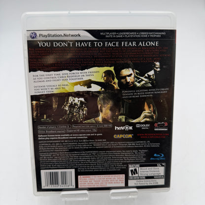 Resident Evil 5 PlayStation 3 PS3 CIB Video Game