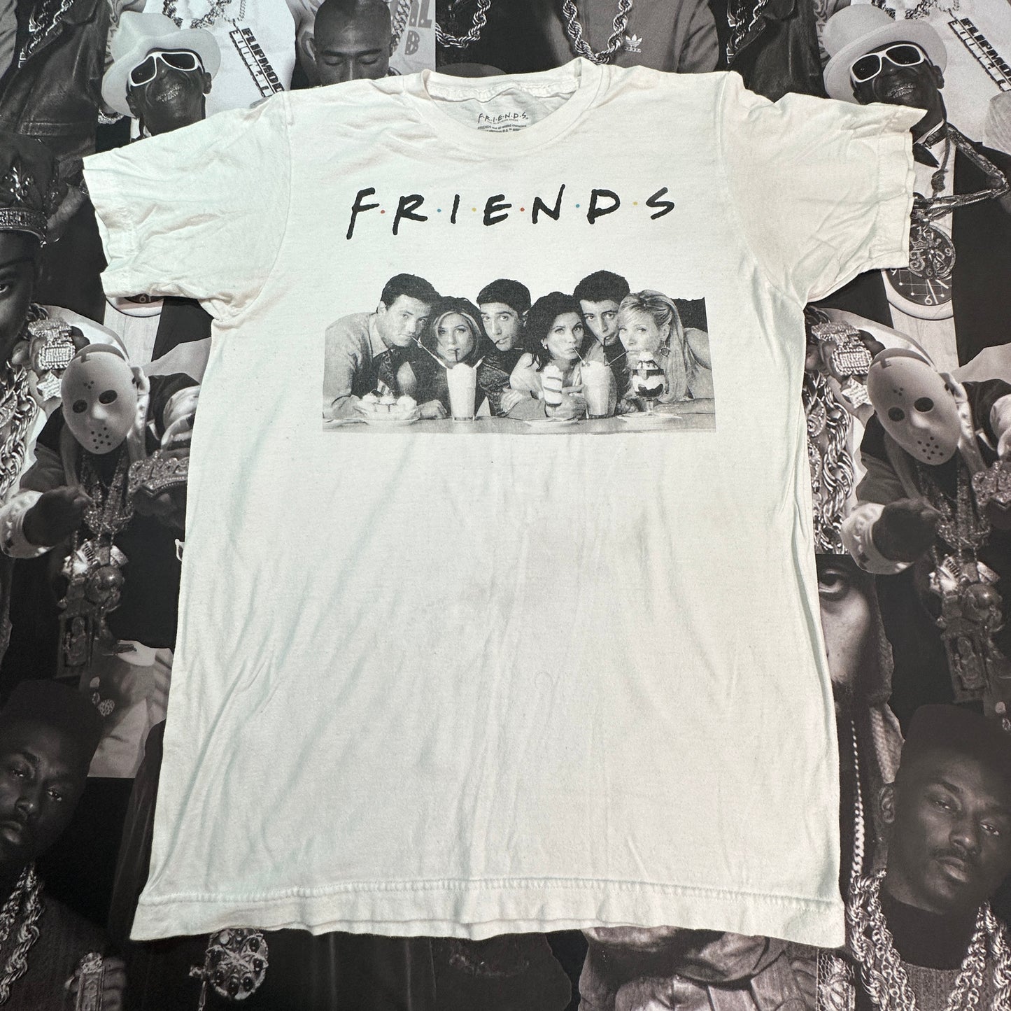 Retro Friends Graphic Tee Size Large Damaged