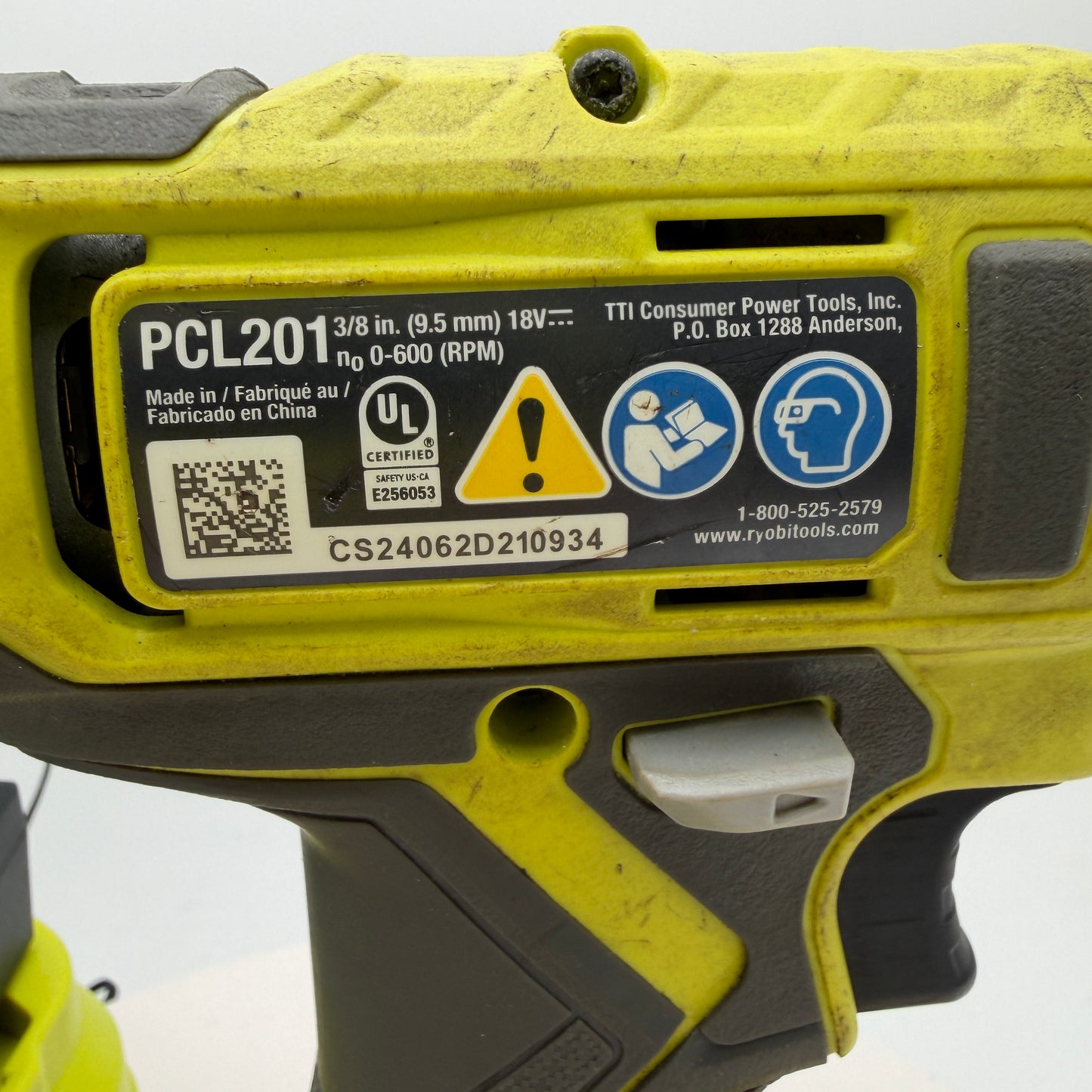 Ryobi PCL201 ONE+ 18V Cordless 3/8 in. Drill/Driver with Battery & Charger