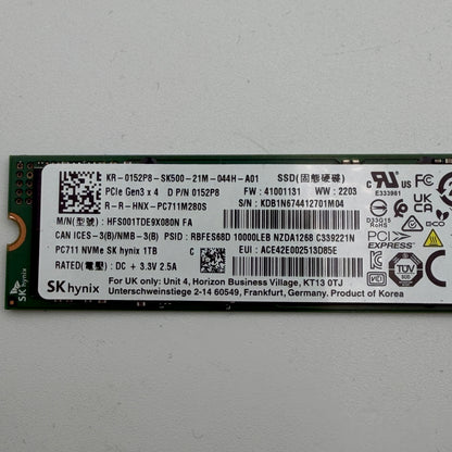 SK Hynix PC711 1TB NVMe SSD - Black