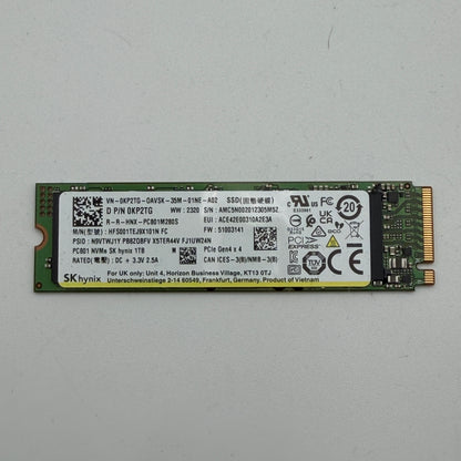 SK Hynix PC801 1TB NVMe SSD Black - Used A
