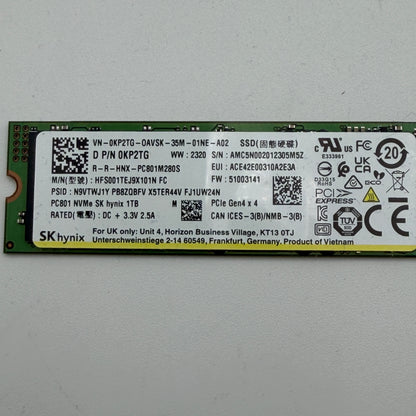 SK Hynix PC801 1TB NVMe SSD Black - Used A