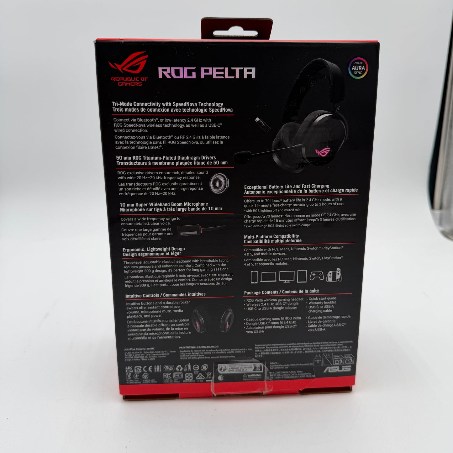 ASUS ROG Delta Bluetooth Gaming Headset Black With Box