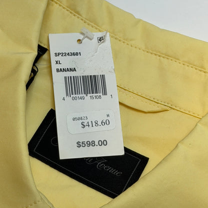 Saks Fifth Avenue Ripstop Coaches Jacket Yellow Size XL NWT