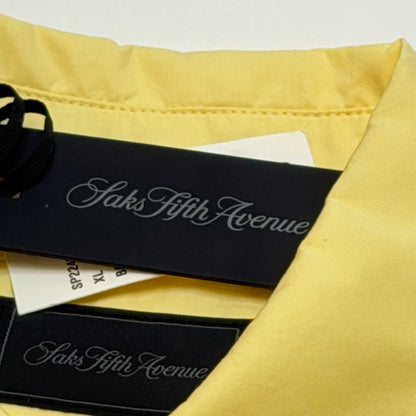 Saks Fifth Avenue Ripstop Coaches Jacket Yellow Size XL NWT