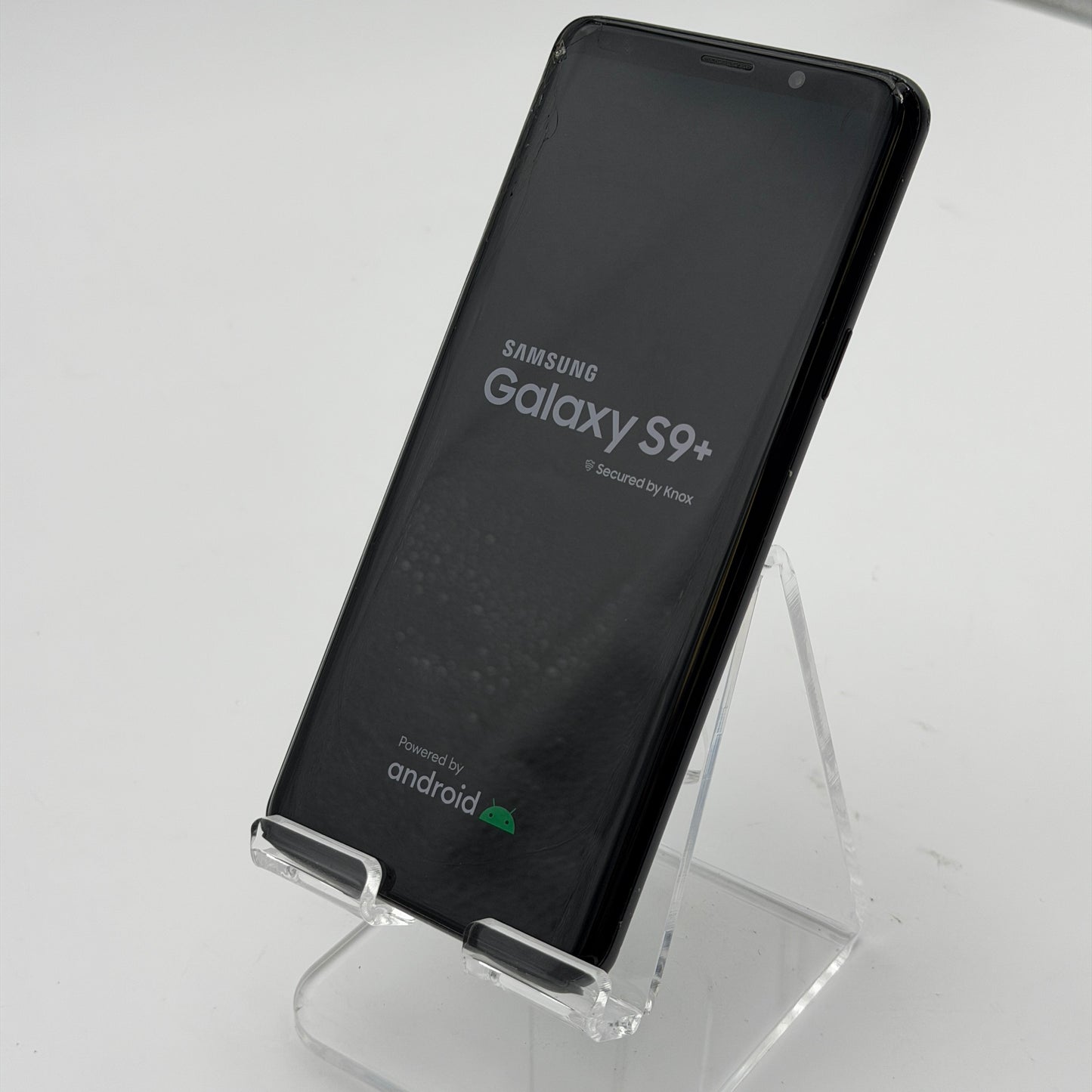 Samsung Galaxy S9+ 64GB Sprint Black Cell Phone Used Cracked Screen