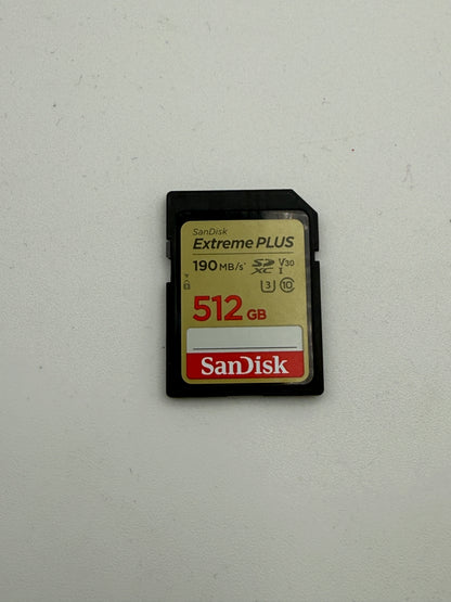 SanDisk Extreme Plus 512GB SD Card 190MB/s Black
