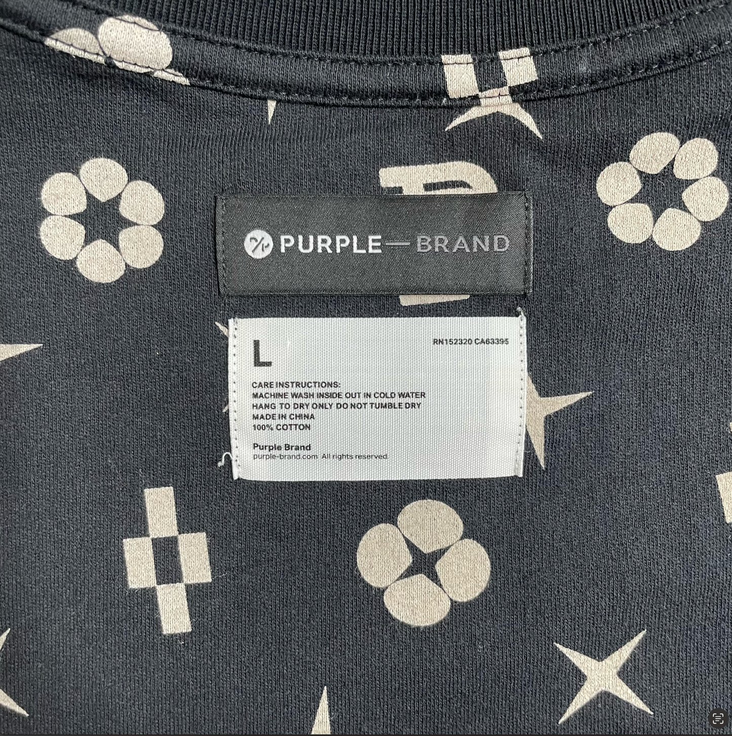 Purple Brand Men's Logo Reversible Crewneck T-Shirt - Black Beauty