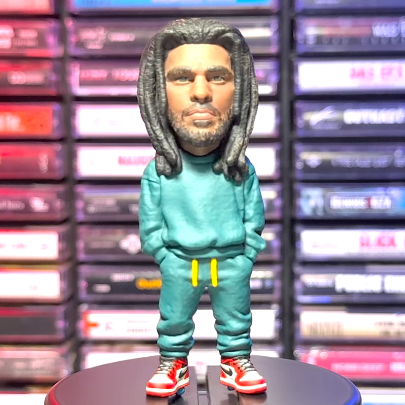 J.Cole x Plastic Cell Miniature Statue Cell 010 Black Collectible New