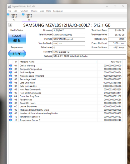 Samsung PM981 512GB NVMe SSD
