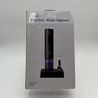 Secura Electric Wine Opener Black New Open Box