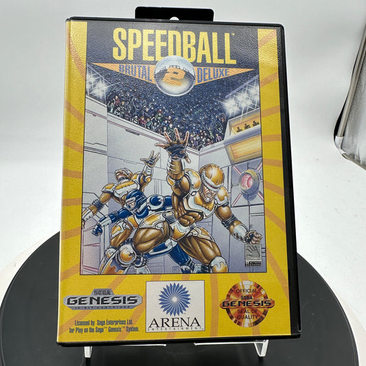 Sega Genesis Speedball 2 Video Game CIB MINTY