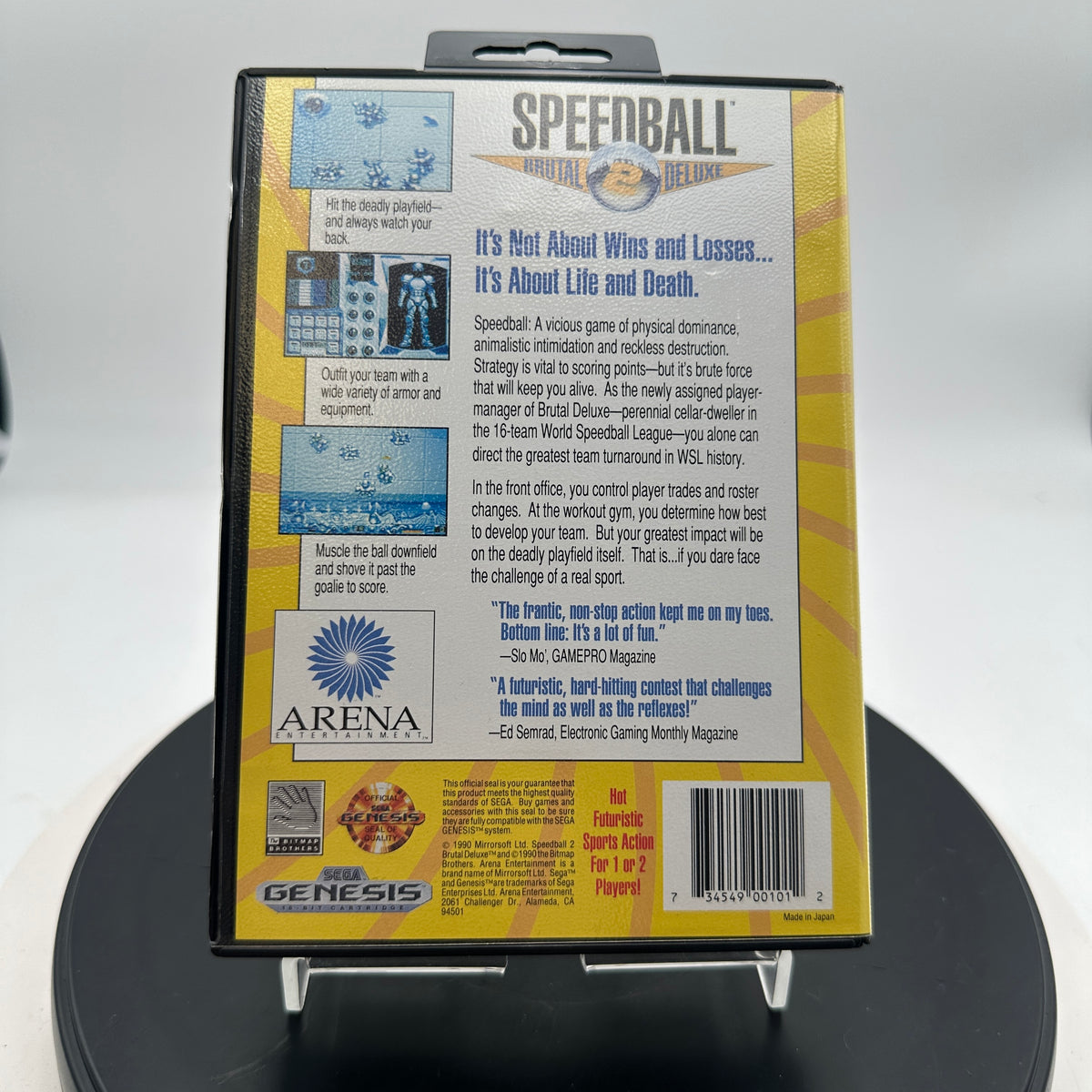 Sega Genesis Speedball 2 Video Game CIB MINTY