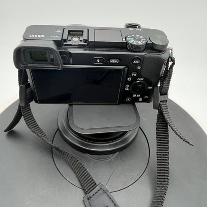 Sony A6100 Digital Camera Black Kit w/ Extras 1104 Shutter Count