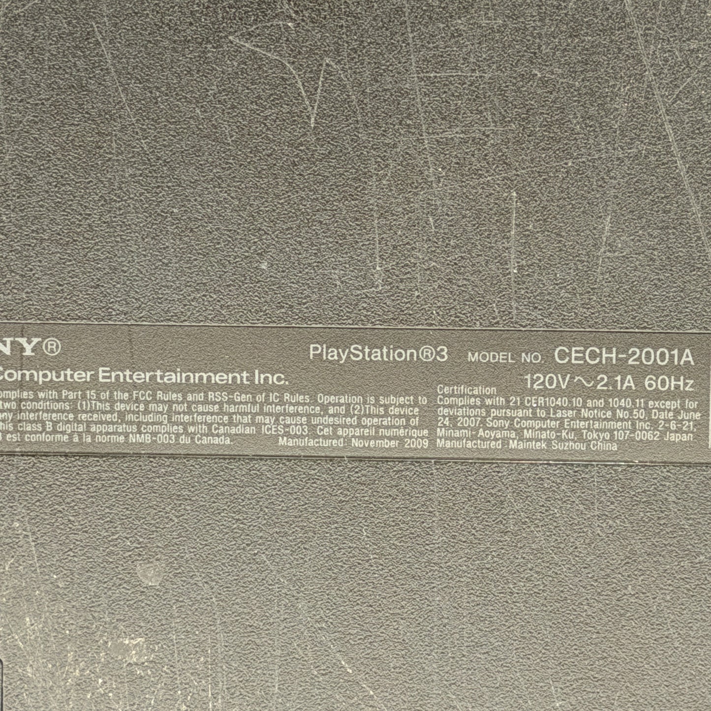 Sony PlayStation 3 CECH-2001A Black Used With HDMI Issue