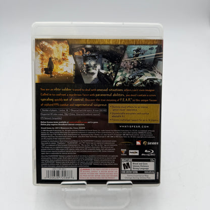 Sony PlayStation 3 F.E.A.R. Video Game Complete in Case with Manual & Inserts PS3
