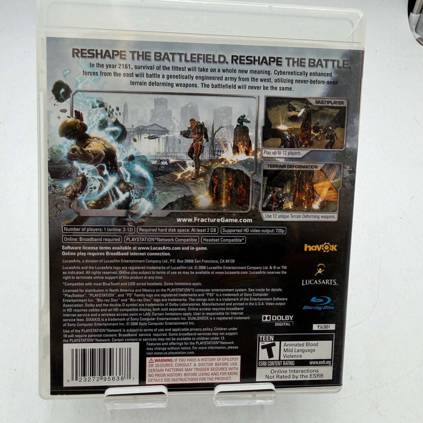 Sony PlayStation 3 PS3 Fracture Video Game CIB