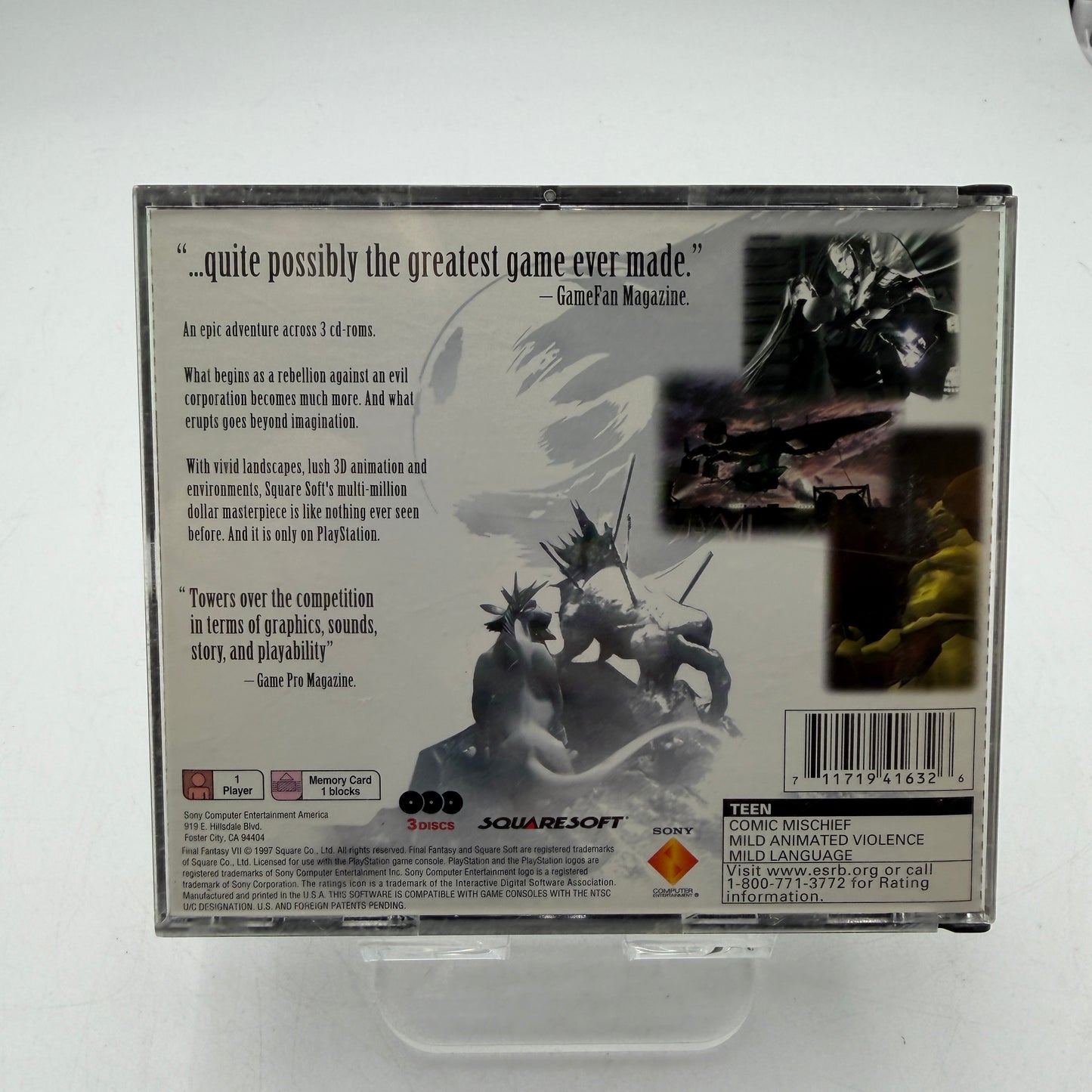 Sony PlayStation Final Fantasy VII Video Game Complete CIB Used A