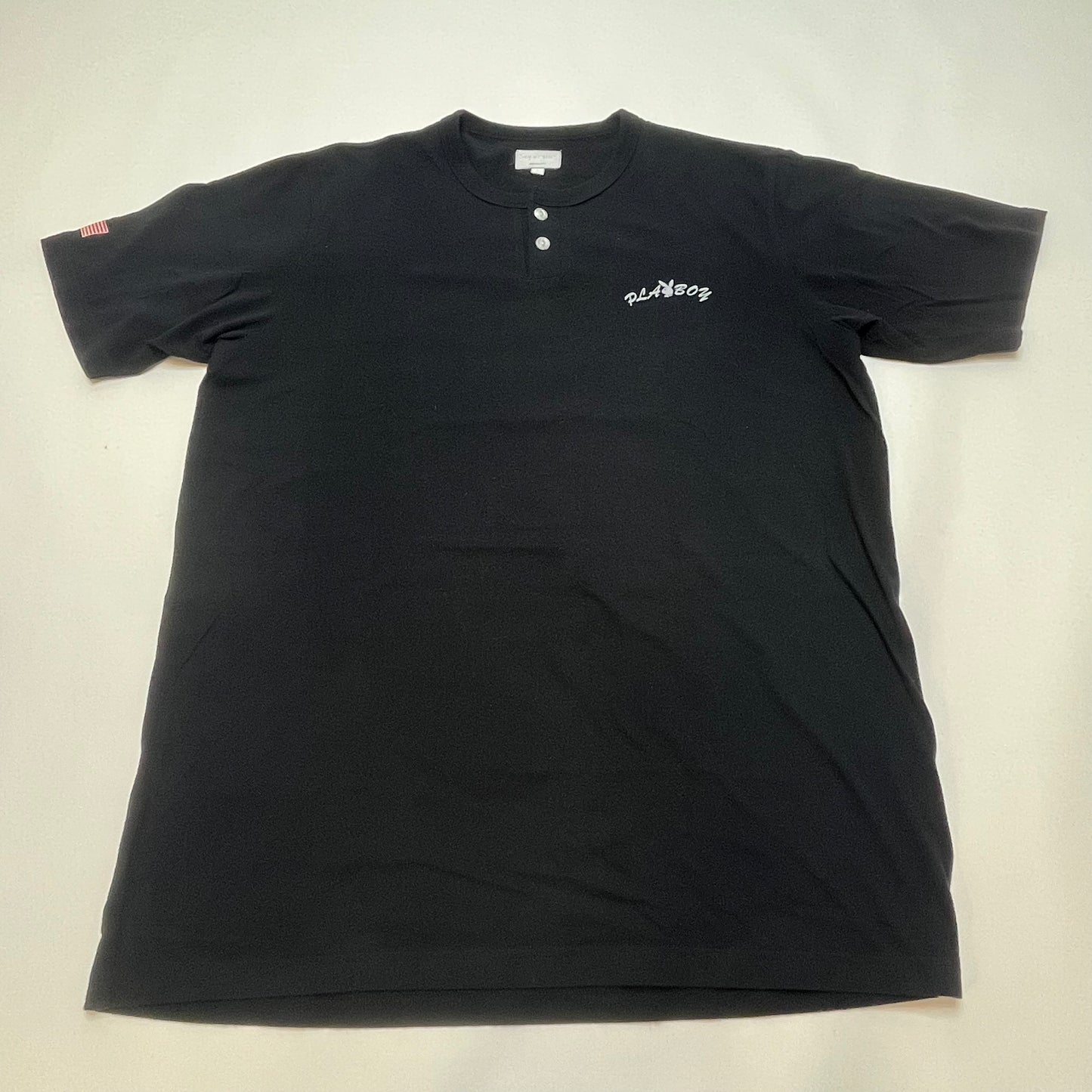 Supreme SS17 Playboy S/S Henley Top Large Black Used