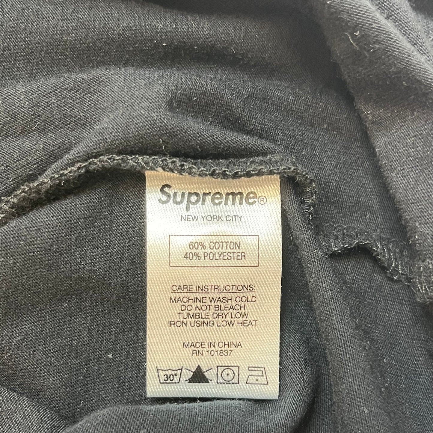 Supreme SS17 Playboy S/S Henley Top Large Black Used