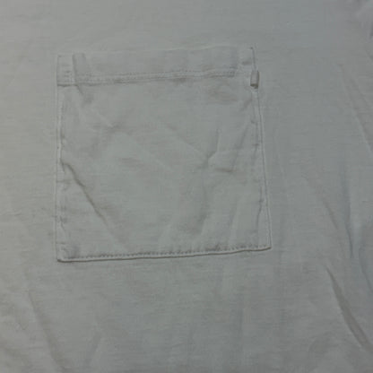 Theory Men's White Pocket Crew Neck Cotton T-Shirt - XXL