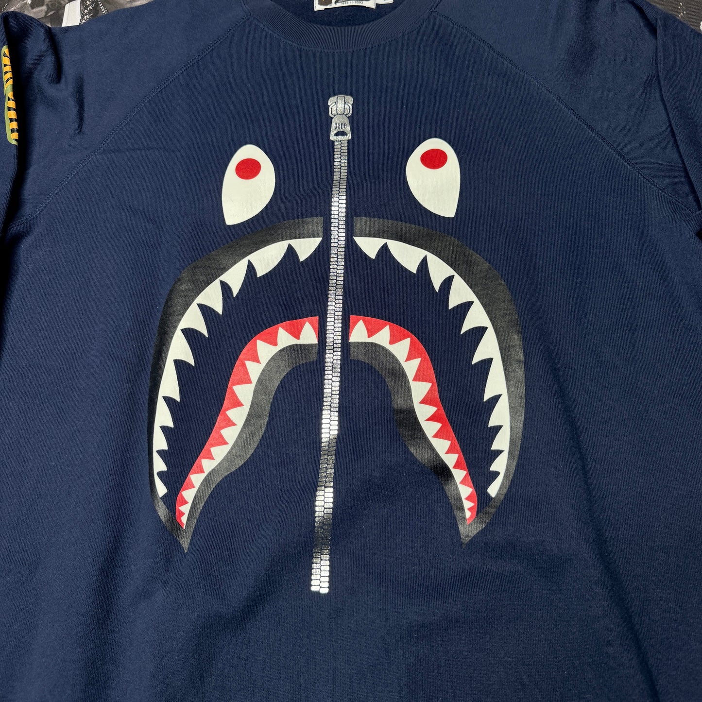 Throwback Bape A Bathing Ape Shark Zipper Crewneck size XL