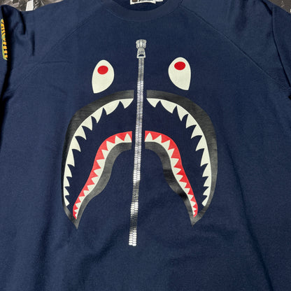 Throwback Bape A Bathing Ape Shark Zipper Crewneck size XL