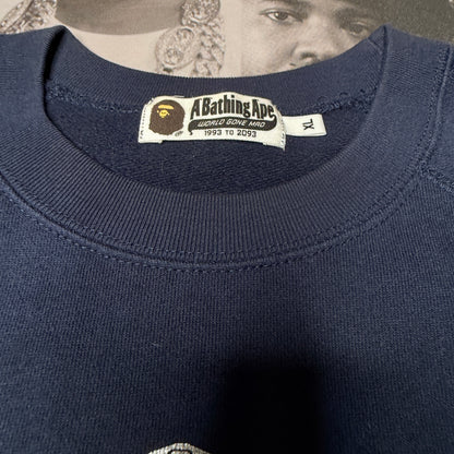 Throwback Bape A Bathing Ape Shark Zipper Crewneck size XL