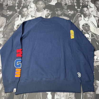 Throwback Bape A Bathing Ape Shark Zipper Crewneck size XL