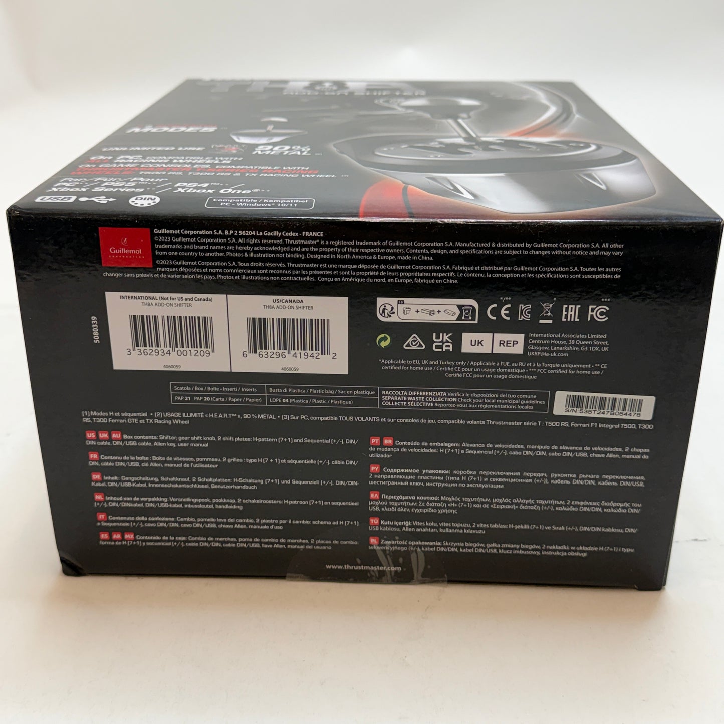 Thrustmaster TH8A Add-On Shifter for PC, PS5, PS4, XBOX - Complete in Box - Black