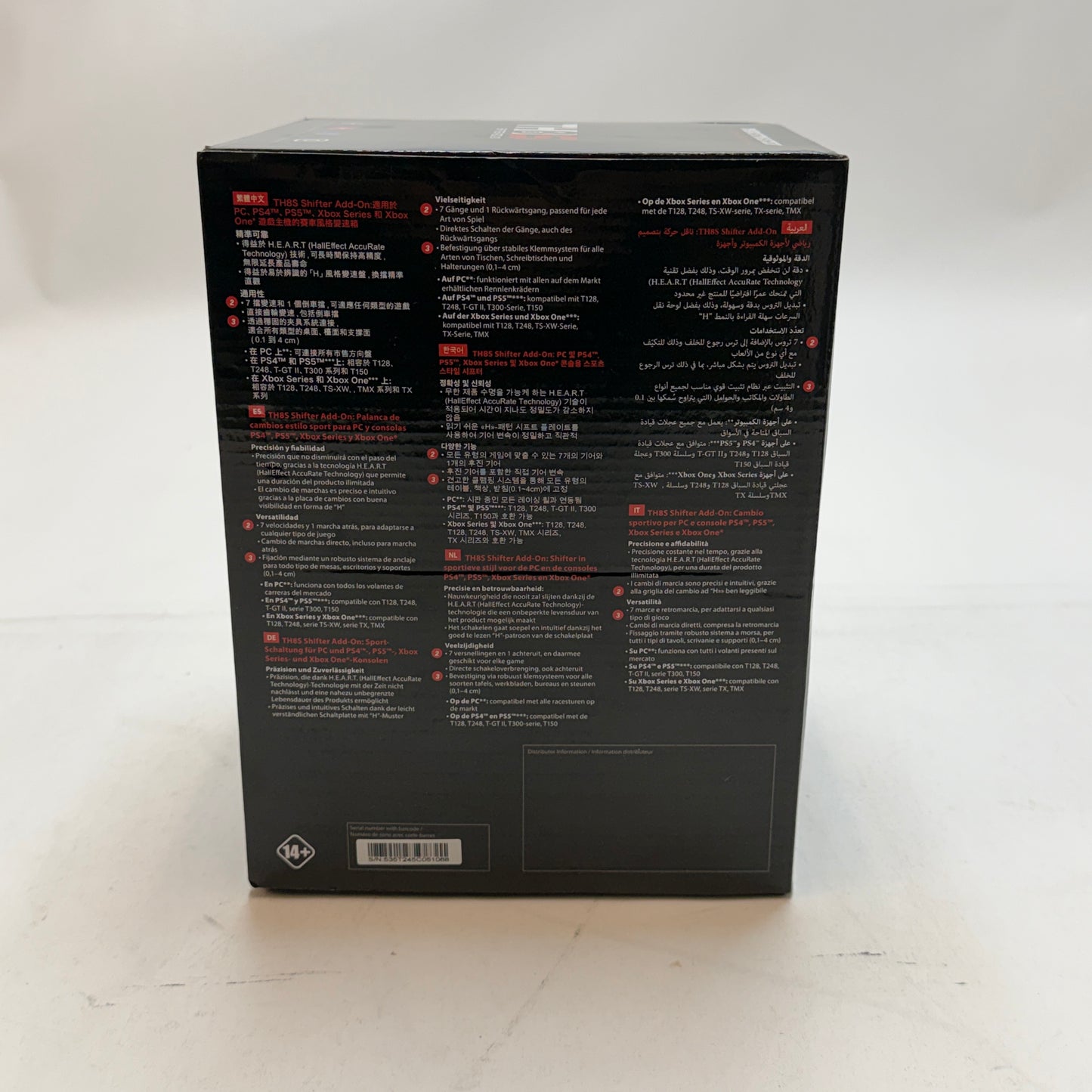 Thrustmaster TH8S Shifter Add-On for PC, Xbox, and PlayStation - Black - New In Box
